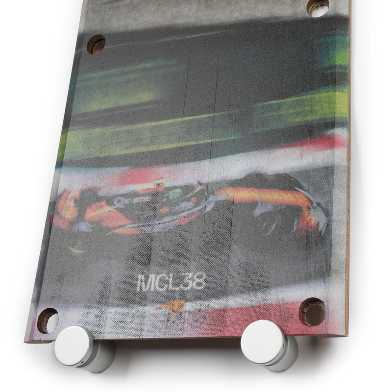Lando Norris 2025 McLaren F1 Team Grand Prix Used Front Skid Plank Wall Art - Abu Dhabi
