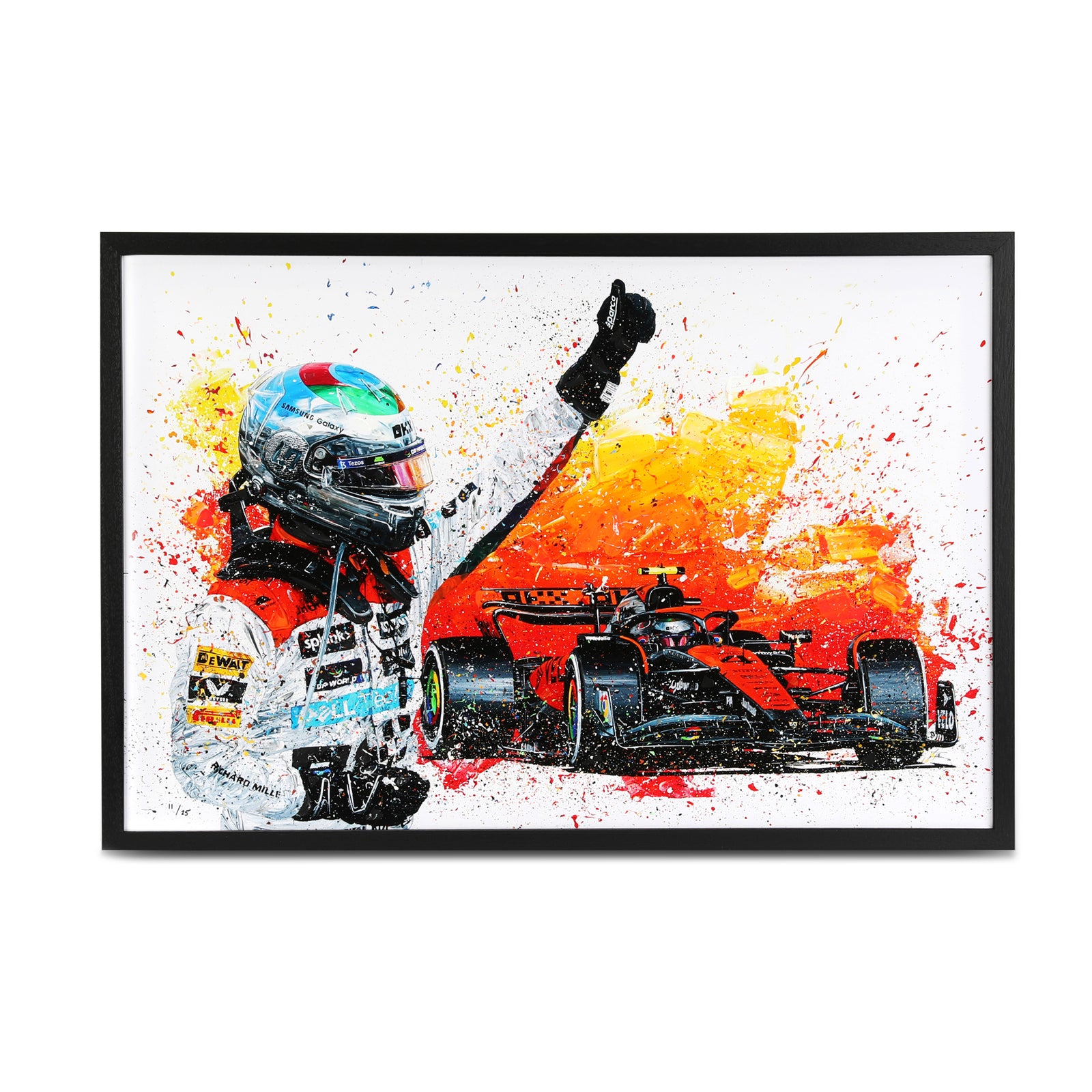 'Lando 2023 Silverstone' Hand Embellished Canvas – David Johnson