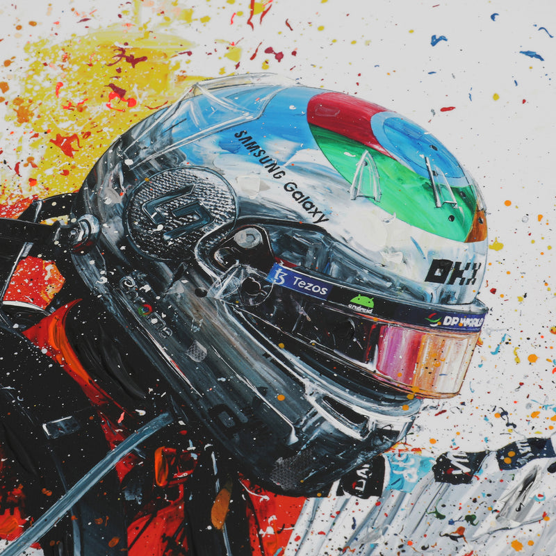 'Lando 2023 Silverstone' Hand Embellished Canvas – David Johnson
