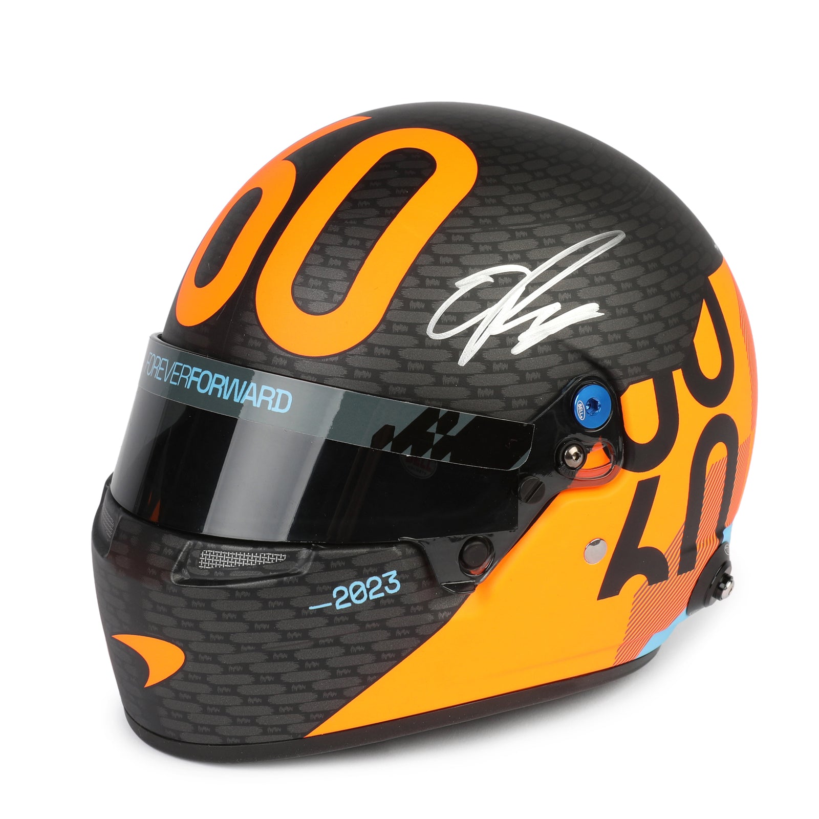 Season Launch LOT 403 - Lando Norris & Oscar Piastri 2024 Signed McLaren F1 Team 1:2 Helmet