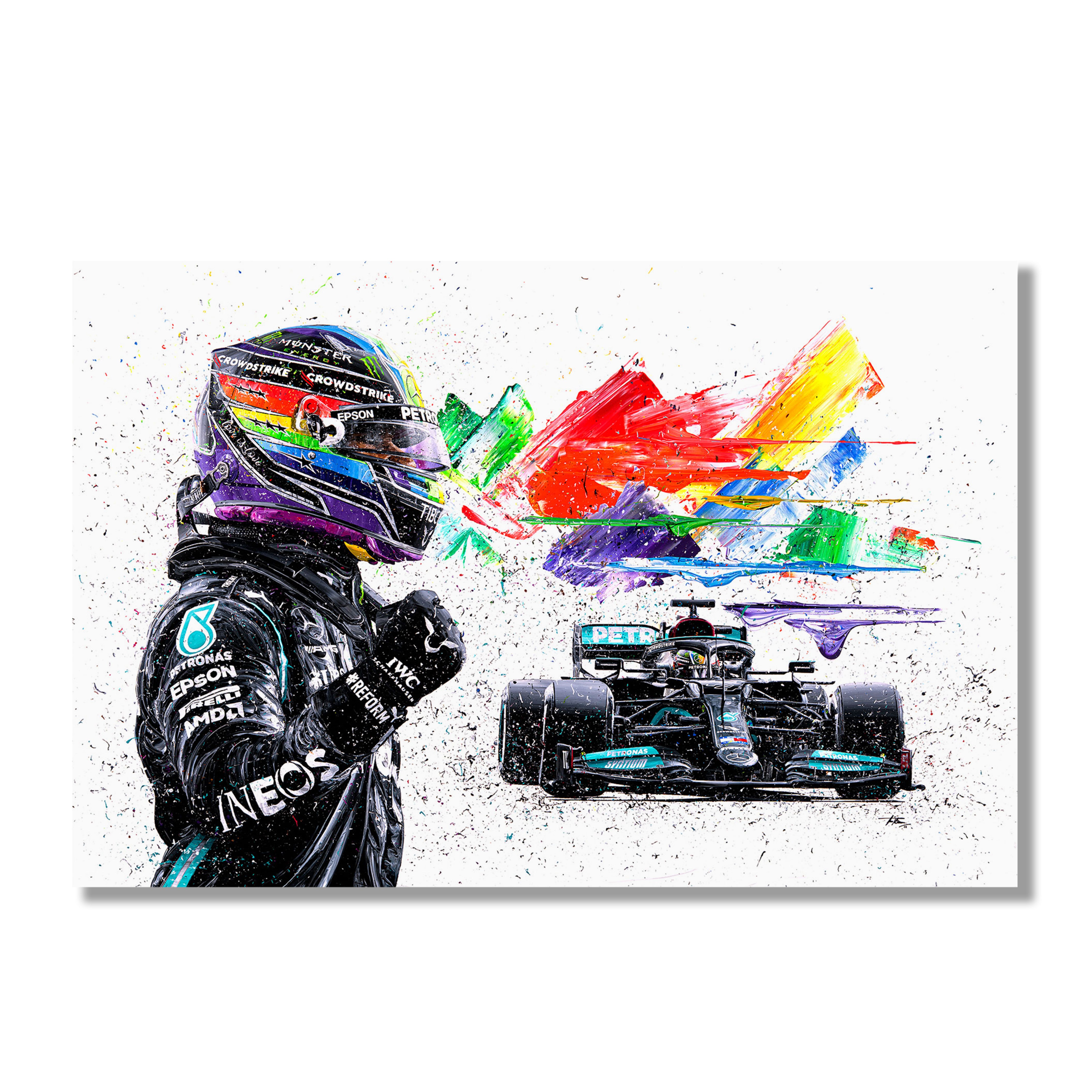 Lewis Hamilton 2021 'Rainbow' Giclee Print – David Johnson