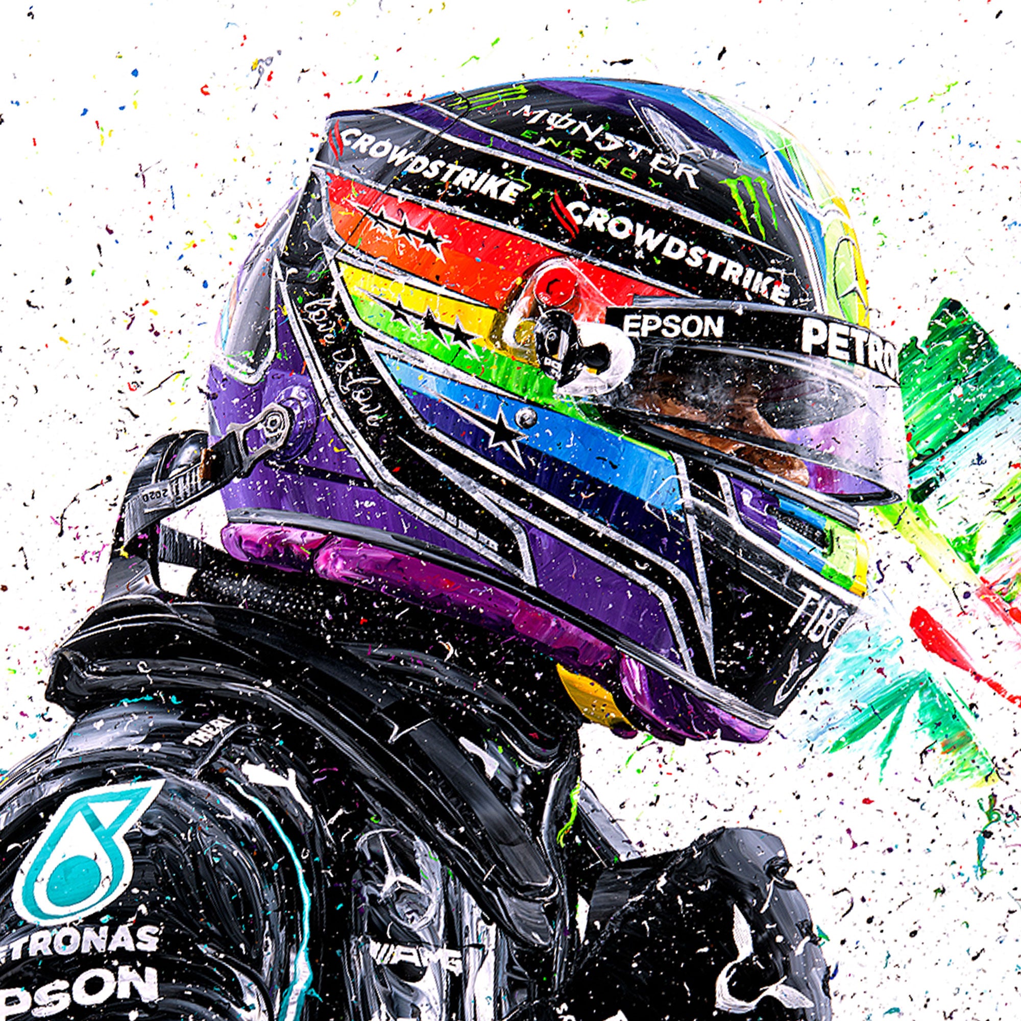 Lewis Hamilton 2021 'Rainbow' Giclee Print – David Johnson