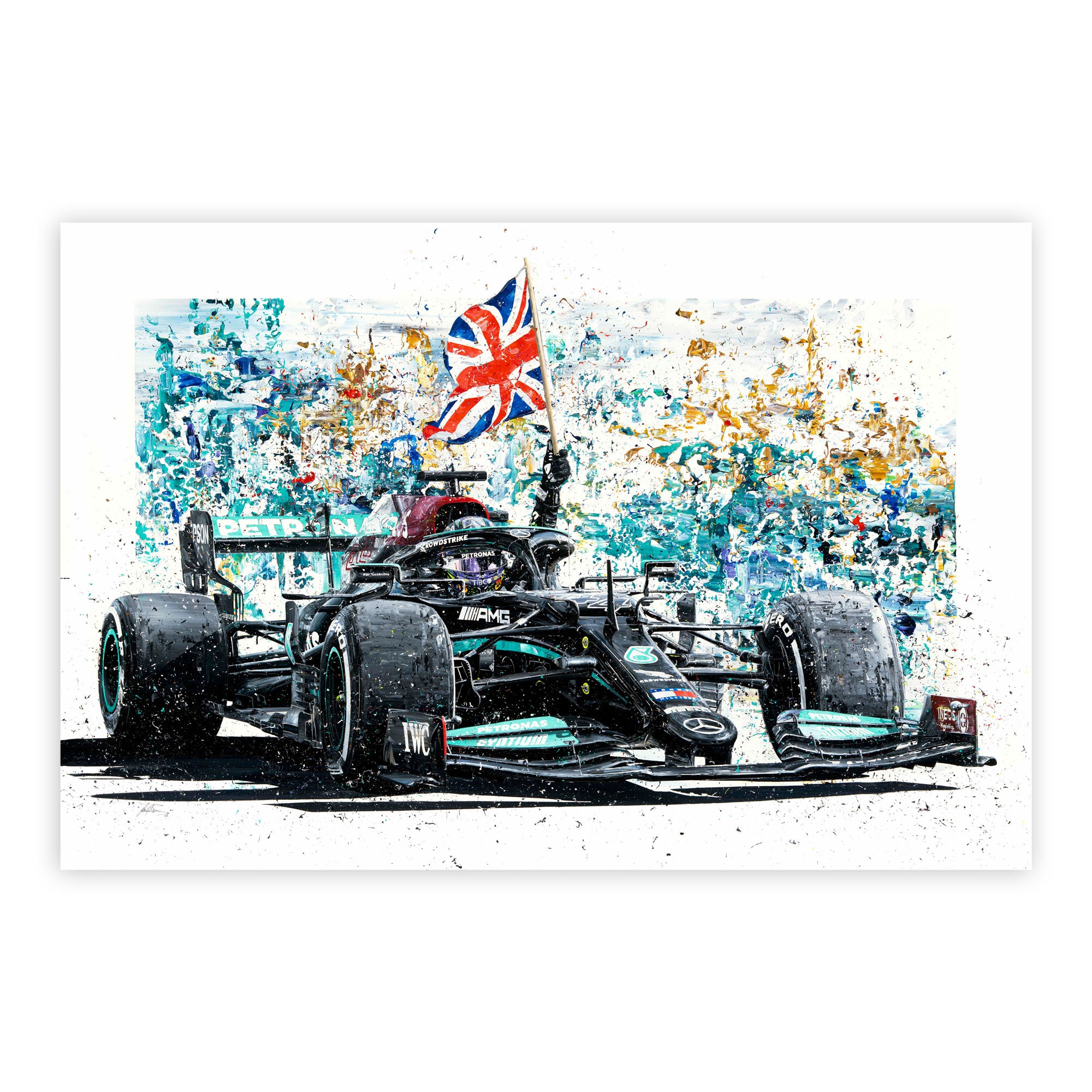 Lewis Hamilton 2021 'Union Jack' Giclee Print – David Johnson