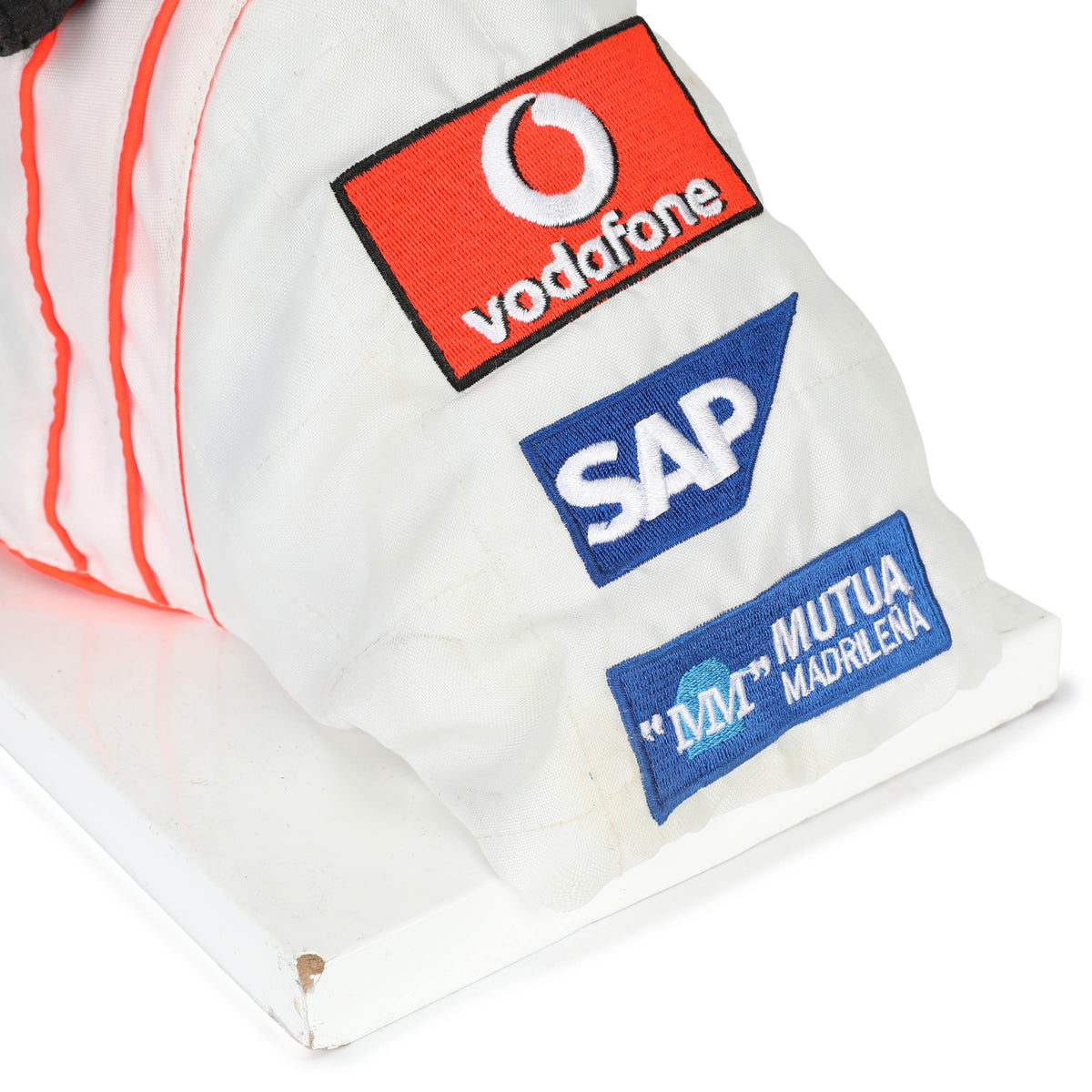 The Austin Auction LOT 062 - Lewis Hamilton 2008 First Championship Season Display Set - Includes Replica Helmet, Race Used Visor & Hans Device