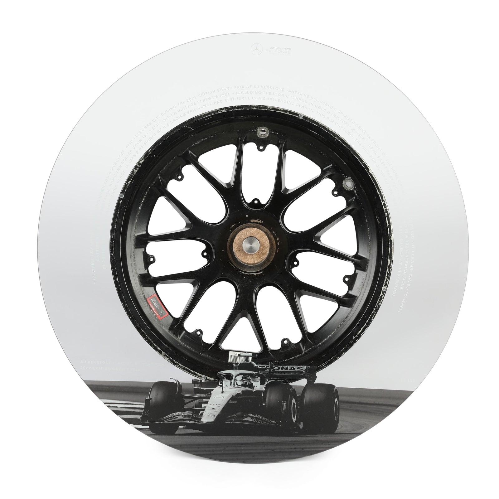 Lewis Hamilton Mercedes AMG Petronas Wheel Rim Coffee Table – Silverstone 2022