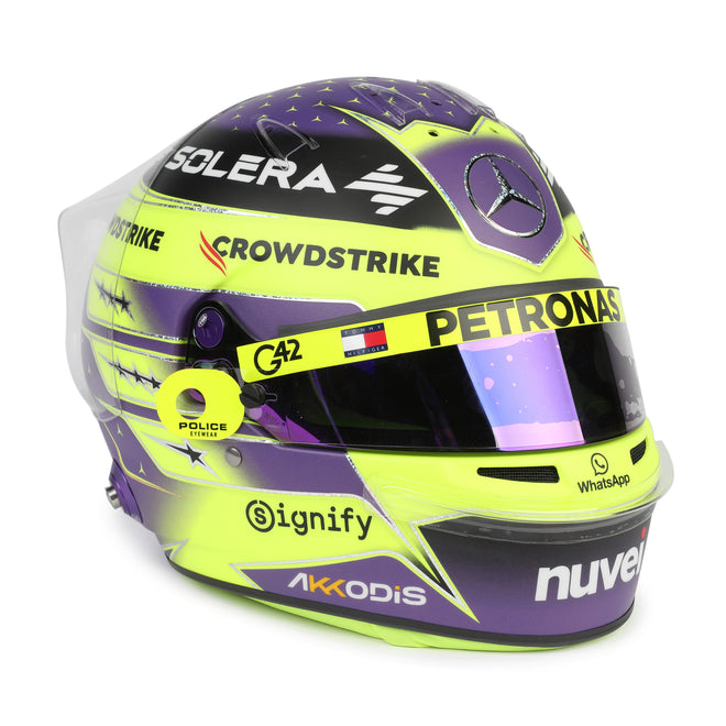 Season Launch LOT 411 - Lewis Hamilton 2024 Mercedes Abu Dhabi GP Replica 1:1 Helmet