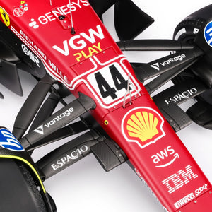 Lewis Hamilton 2025 Ferrari SF-25 handcrafted 1:8 scale model by Amalgam Collection for Formula 1 collectors