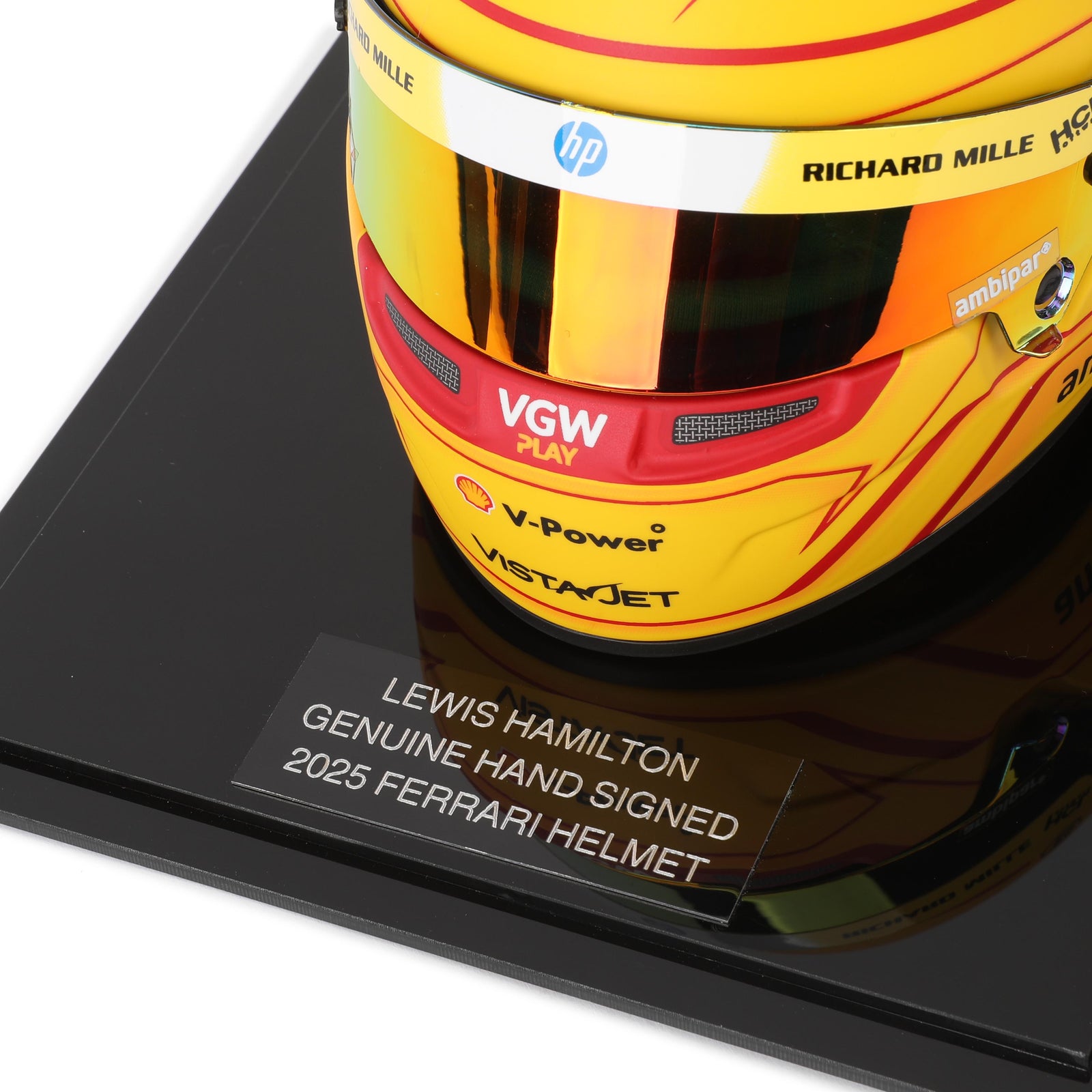 LOT 279 - Lewis Hamilton 2025 Signed 1:2 Mini Helmet