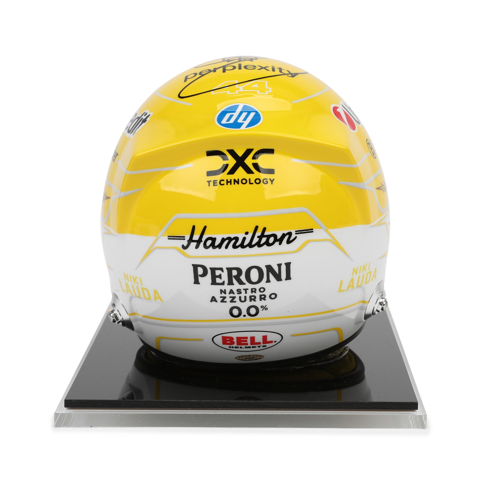 LOT 245 - Lewis Hamilton 2025 Signed Mini Helmet - Monza GP