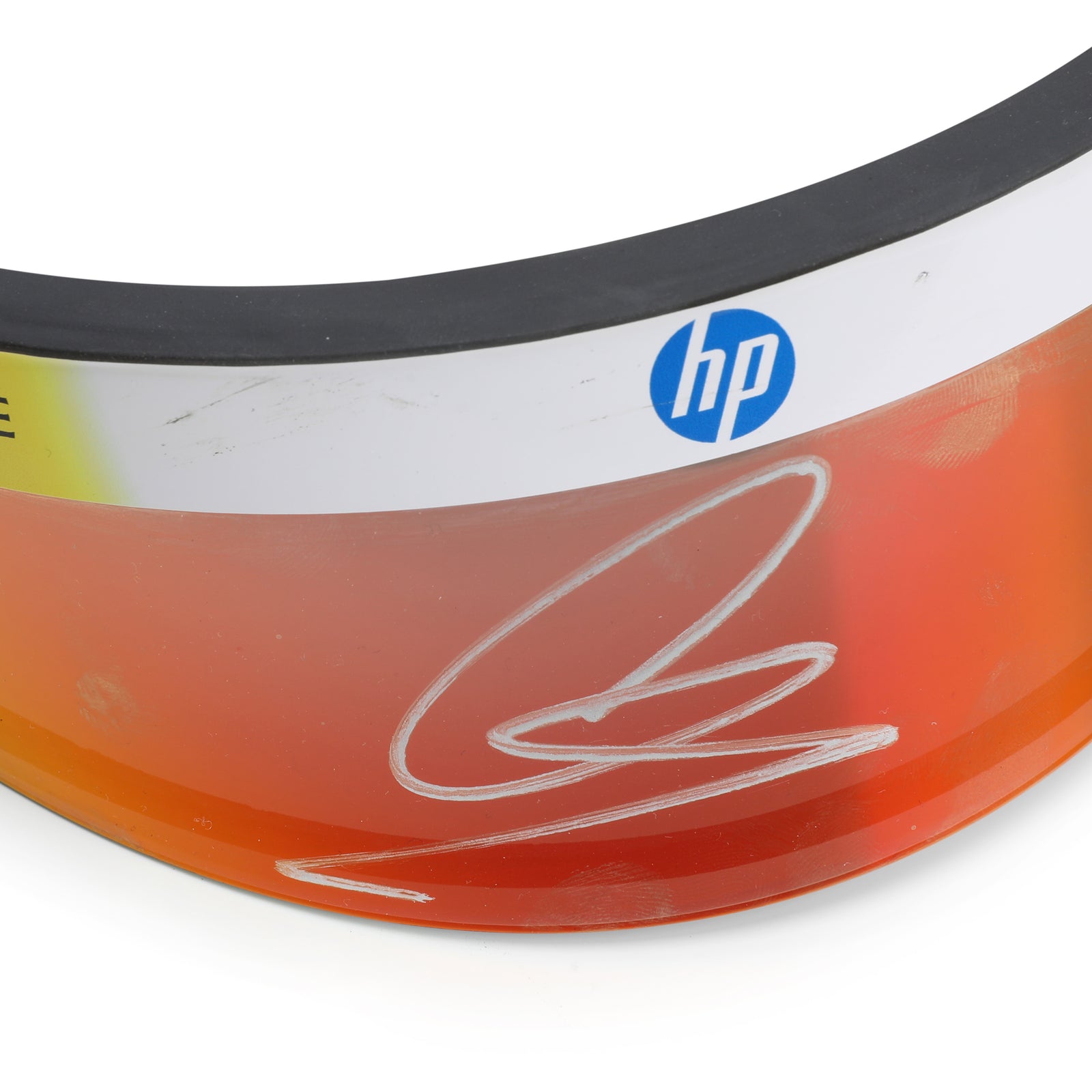 LOT 736 - Lewis Hamilton 2025 Ferrari Visor – Weekend Used Signed