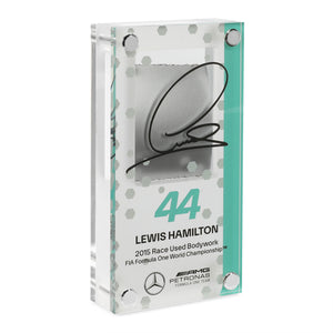 Lewis Hamilton 2015 Bodywork in Acrylic Formula 1 collectible displayed in premium motorsport display