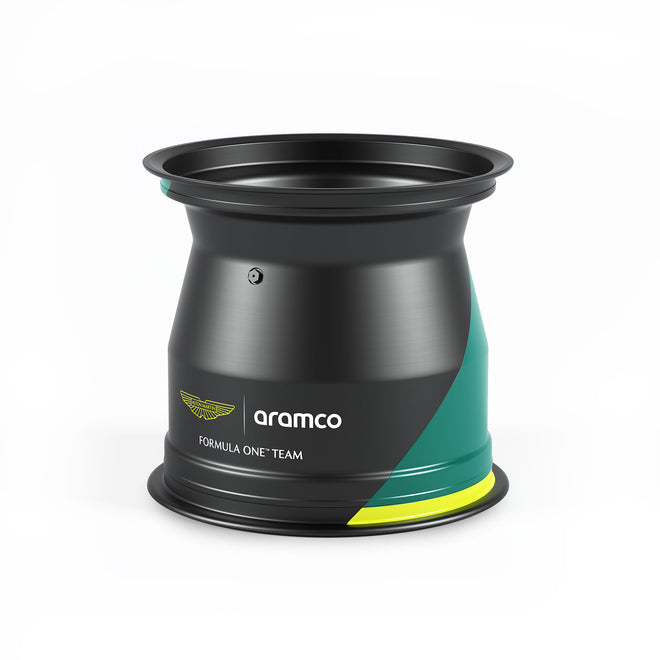 Aston Martin Aramco F1 Team mini wheel rim 2026 Formula 1 inspired motorsport collectible display piece