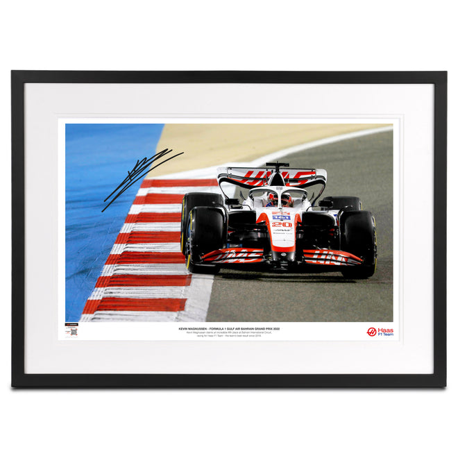 LOT 010 - Kevin Magnussen 2022 Signed Photograph – Bahrain GP
