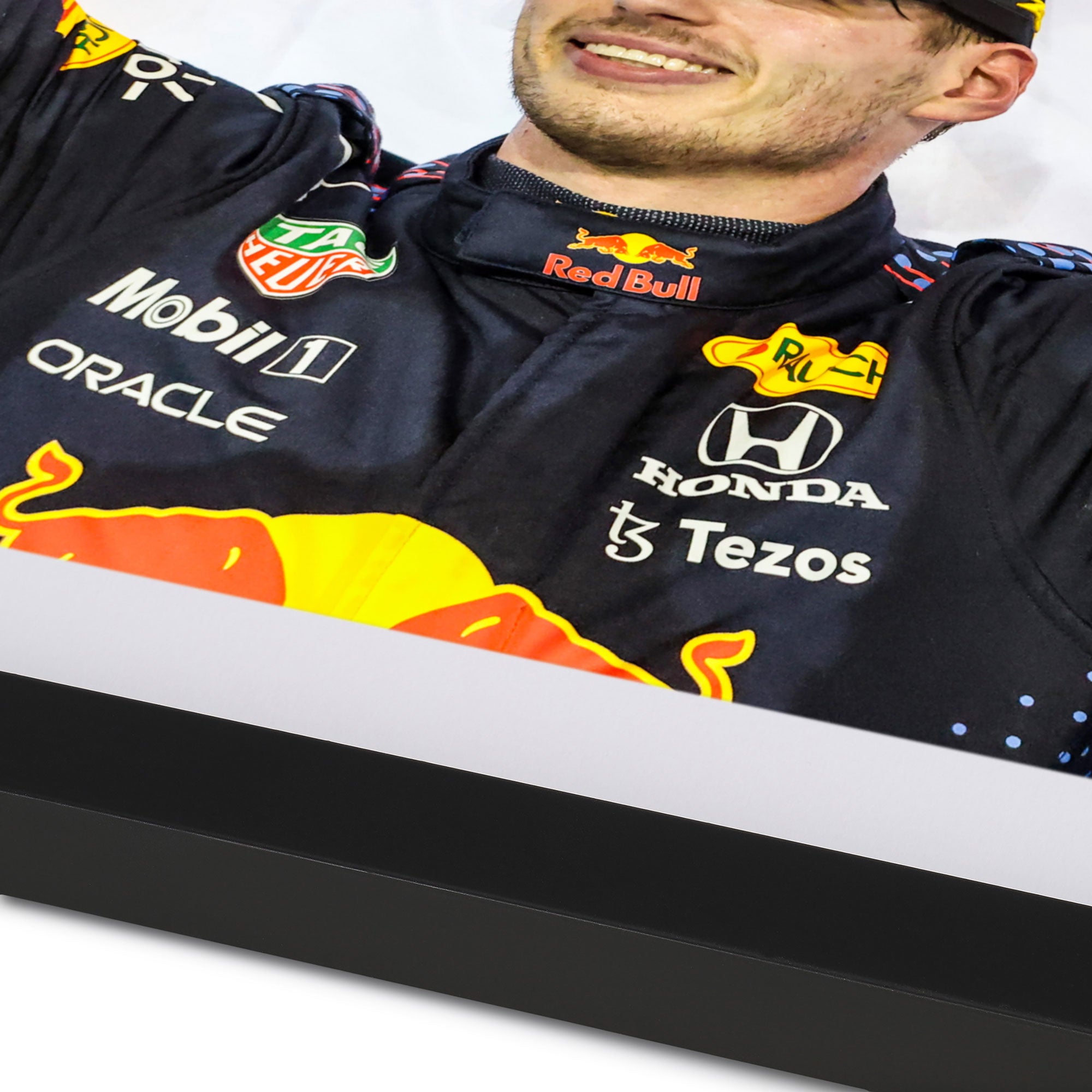 Max Verstappen 2021 'World Champion Podium Flag' Print – Abu Dhabi GP