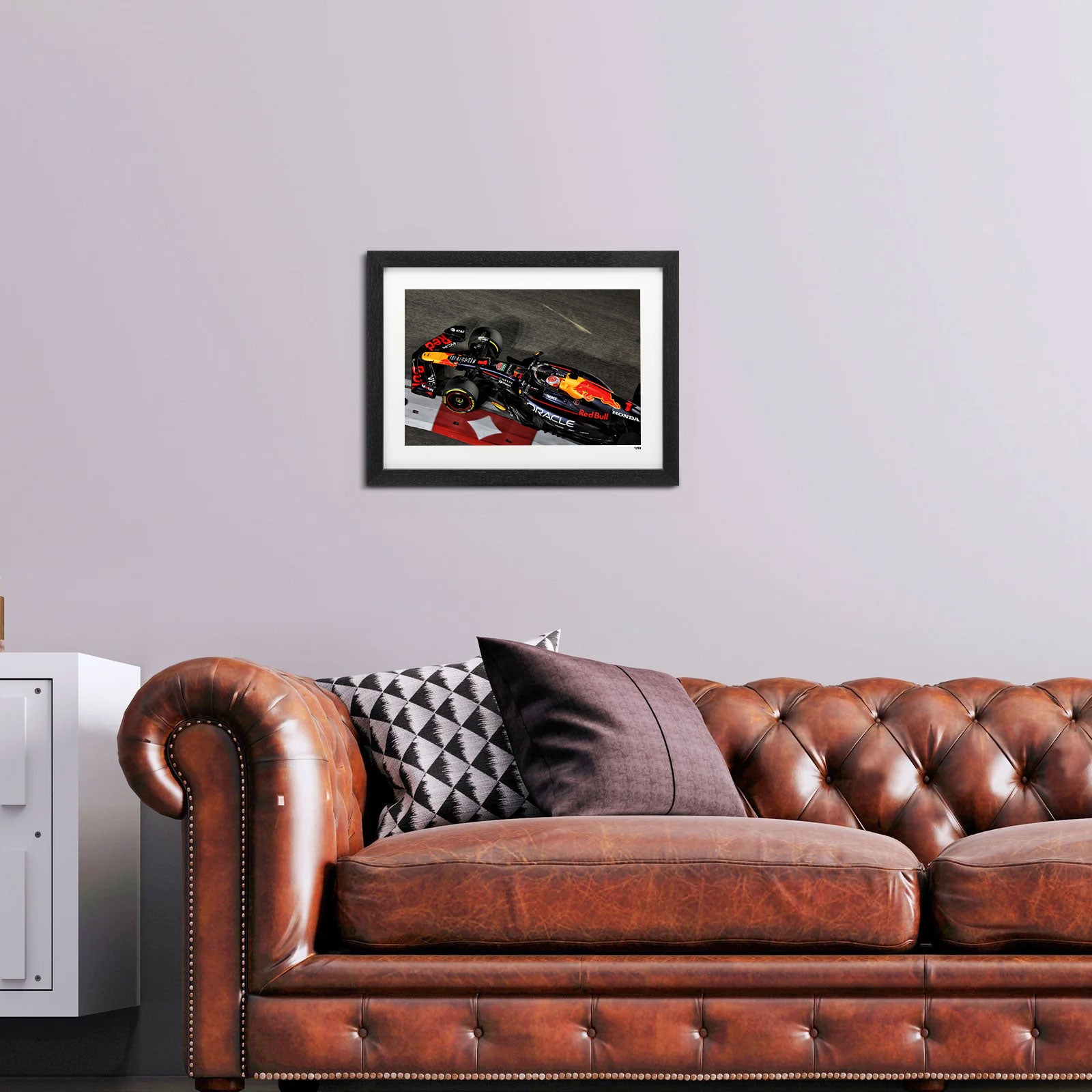 Max Verstappen 2025 Under the Lights Framed Print – Las Vegas GP
