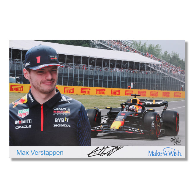 LOT 567 - Max Verstappen 2023 Red Bull Signed Poster - Make-A-Wish