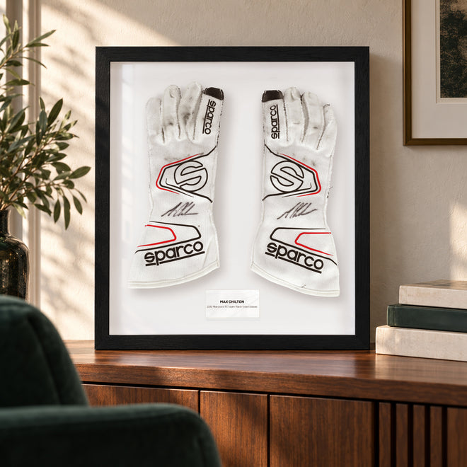 The Austin Auction LOT 028 - Max Chilton 2012 Marussia F1 Team Driver-Used Gloves