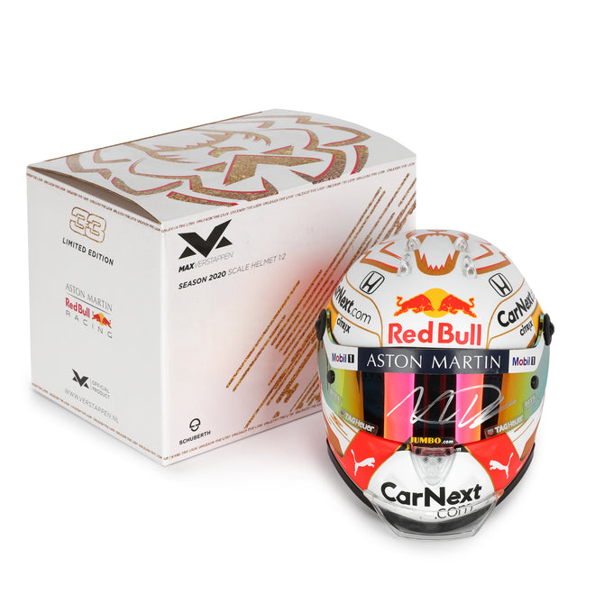 LOT 735 - Max Verstappen Signed 2020 Red Bull Racing 1:2 Scale Helmet