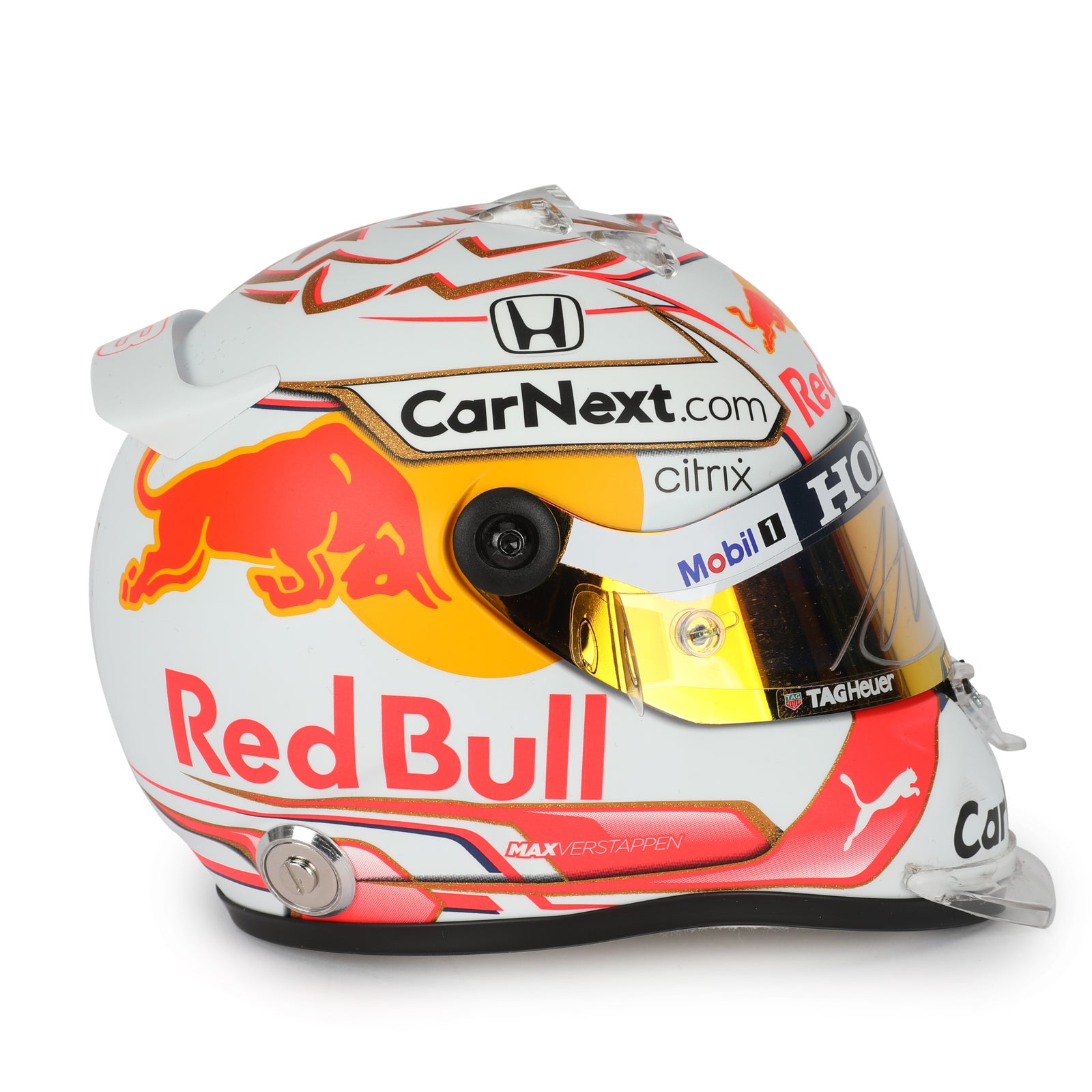 LOT 628 - Max Verstappen 2021 Signed 1.2 Scale Helmet