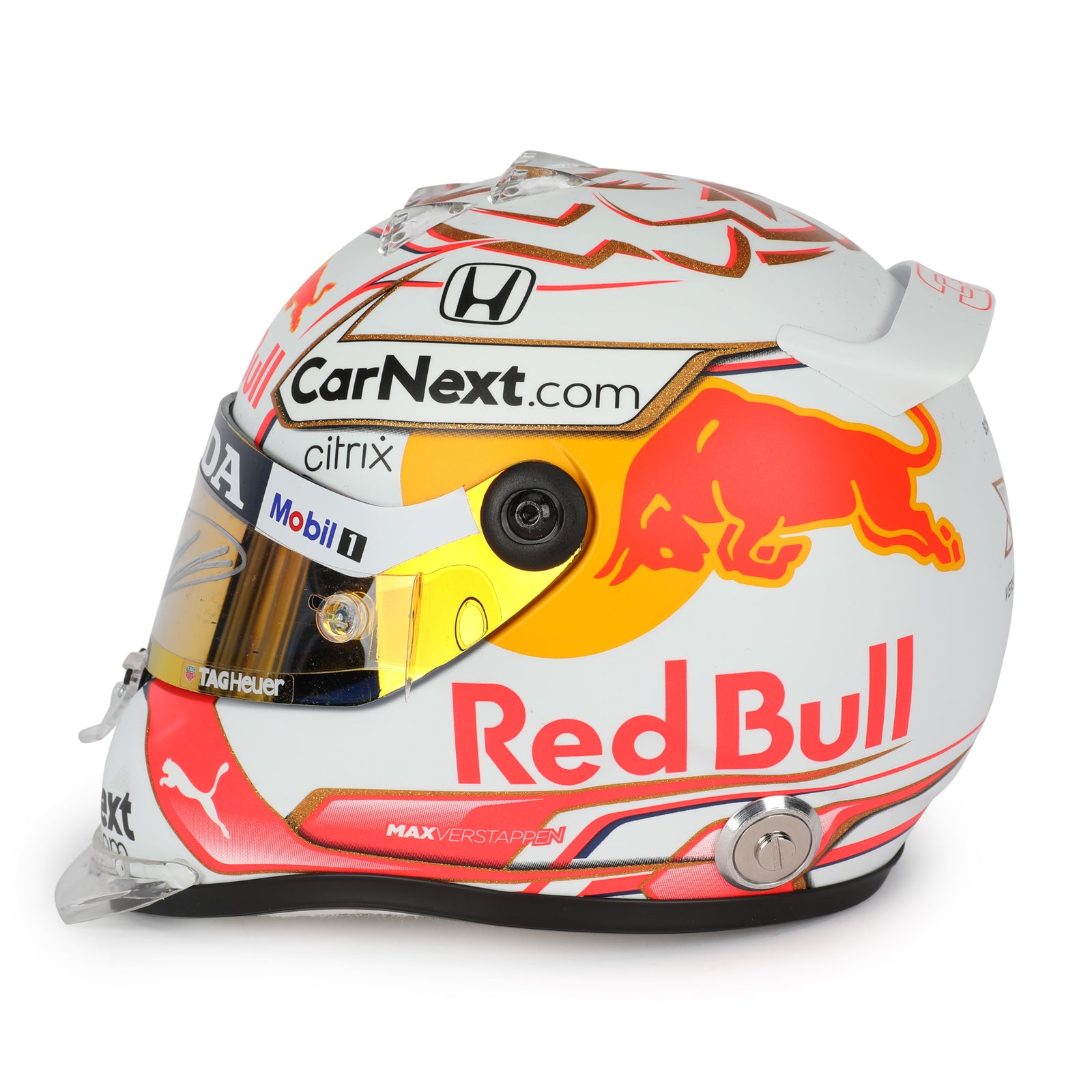 LOT 628 - Max Verstappen 2021 Signed 1.2 Scale Helmet