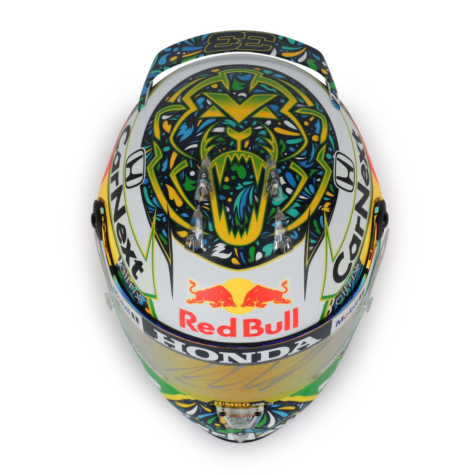 Max Verstappen Signed 2021 Red Bull Racing 1:2 Scale Helmet - Brazilian GP