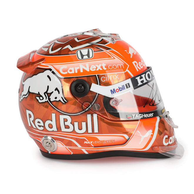 LOT 709 - Max Verstappen Signed 2021 Red Bull Racing 1:2 Scale Helmet - Belgian GP
