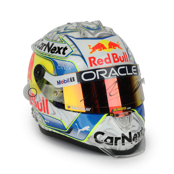 LOT 708 - Max Verstappen 2022 Signed Red Bull Racing 1:2 Scale Helmet - Austrian GP