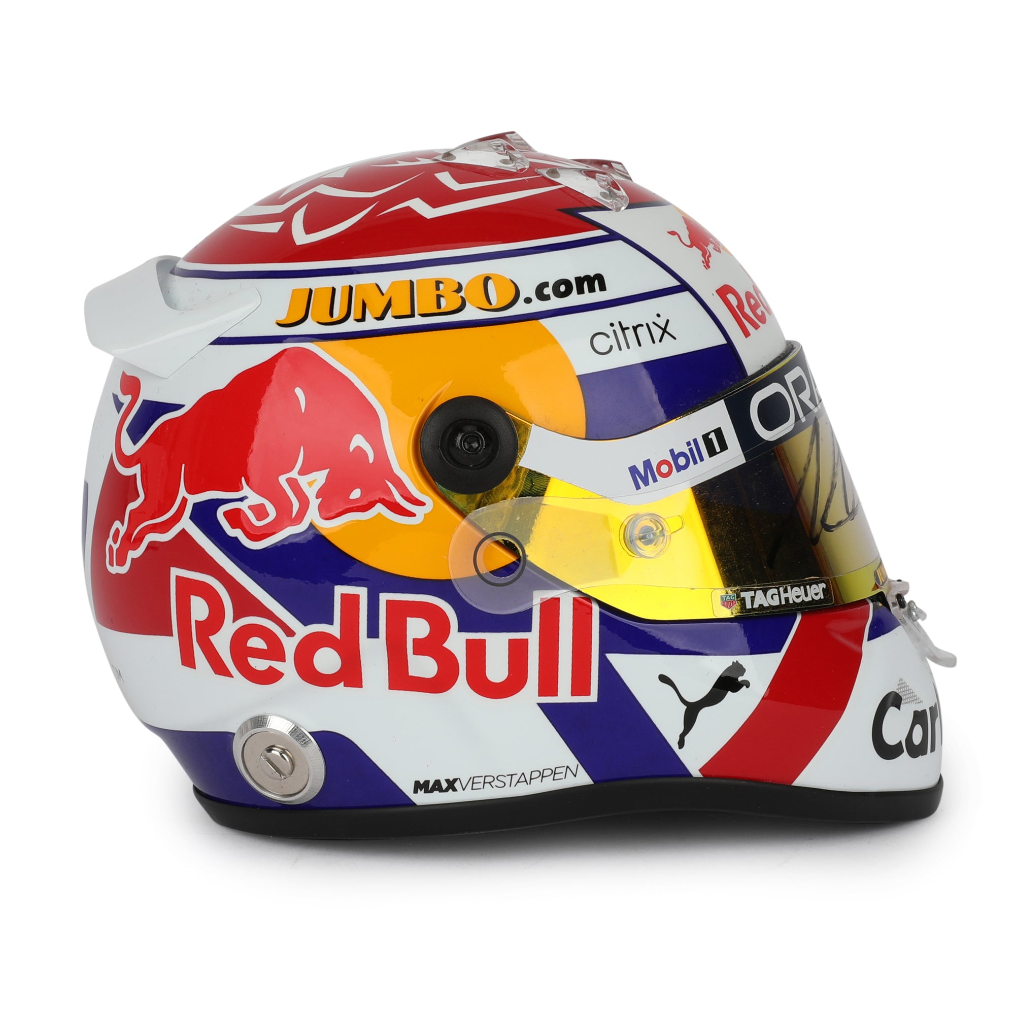 Max Verstappen Signed 2022 Red Bull Racing 1:2 Scale Helmet - Dutch GP