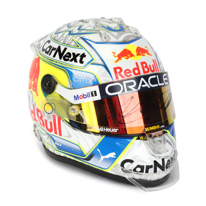 Miami Auction LOT 043 - Max Verstappen 2022 Red Bull 1:2 Scale Helmet - Austrian GP Signed