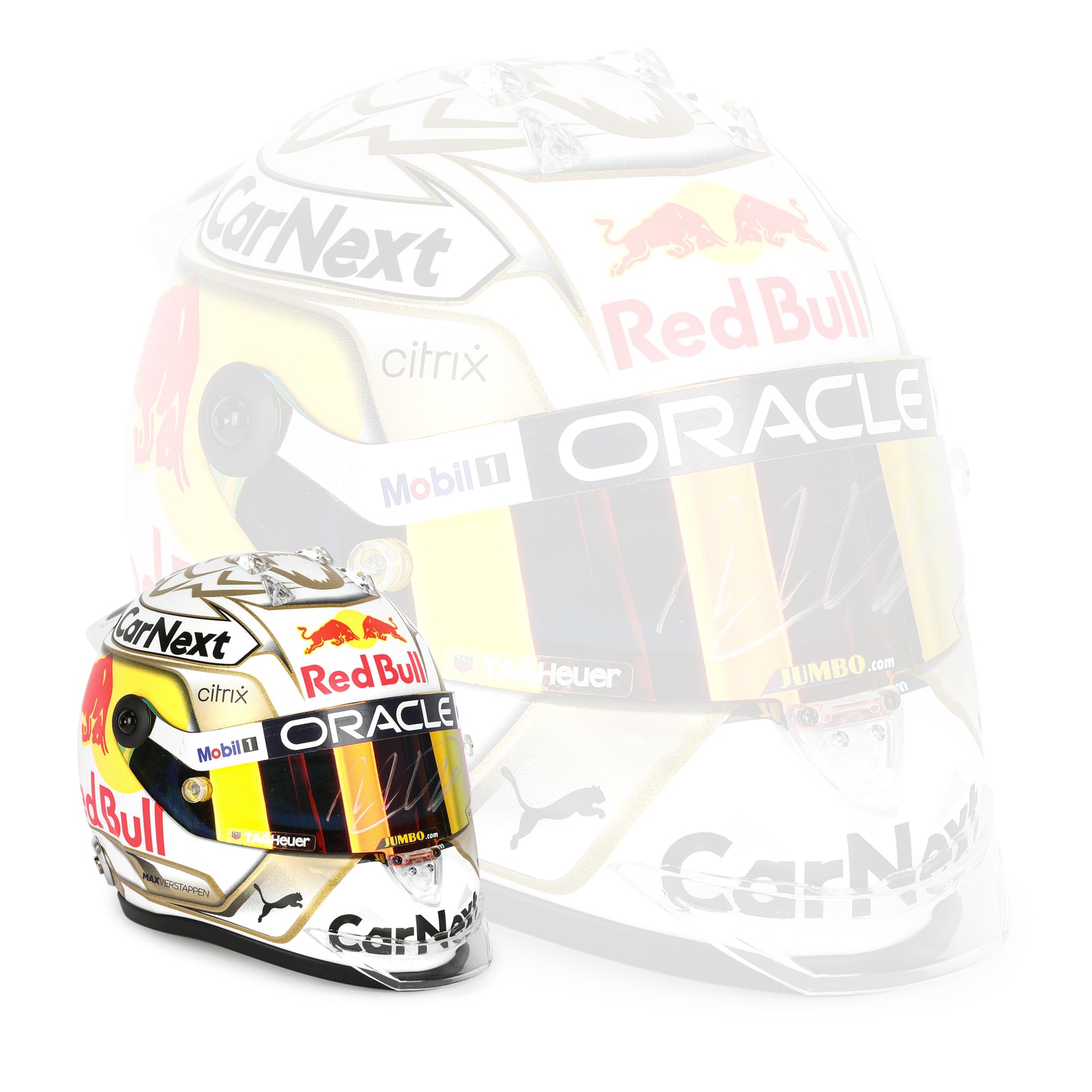 LOT 738 - Max Verstappen 2022 Signed 1.2 Scale Helmet