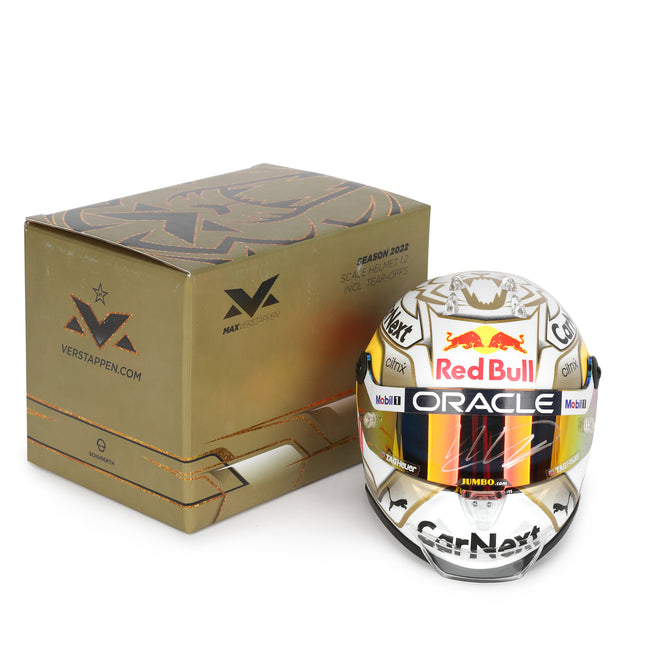 LOT 738 - Max Verstappen 2022 Signed 1.2 Scale Helmet