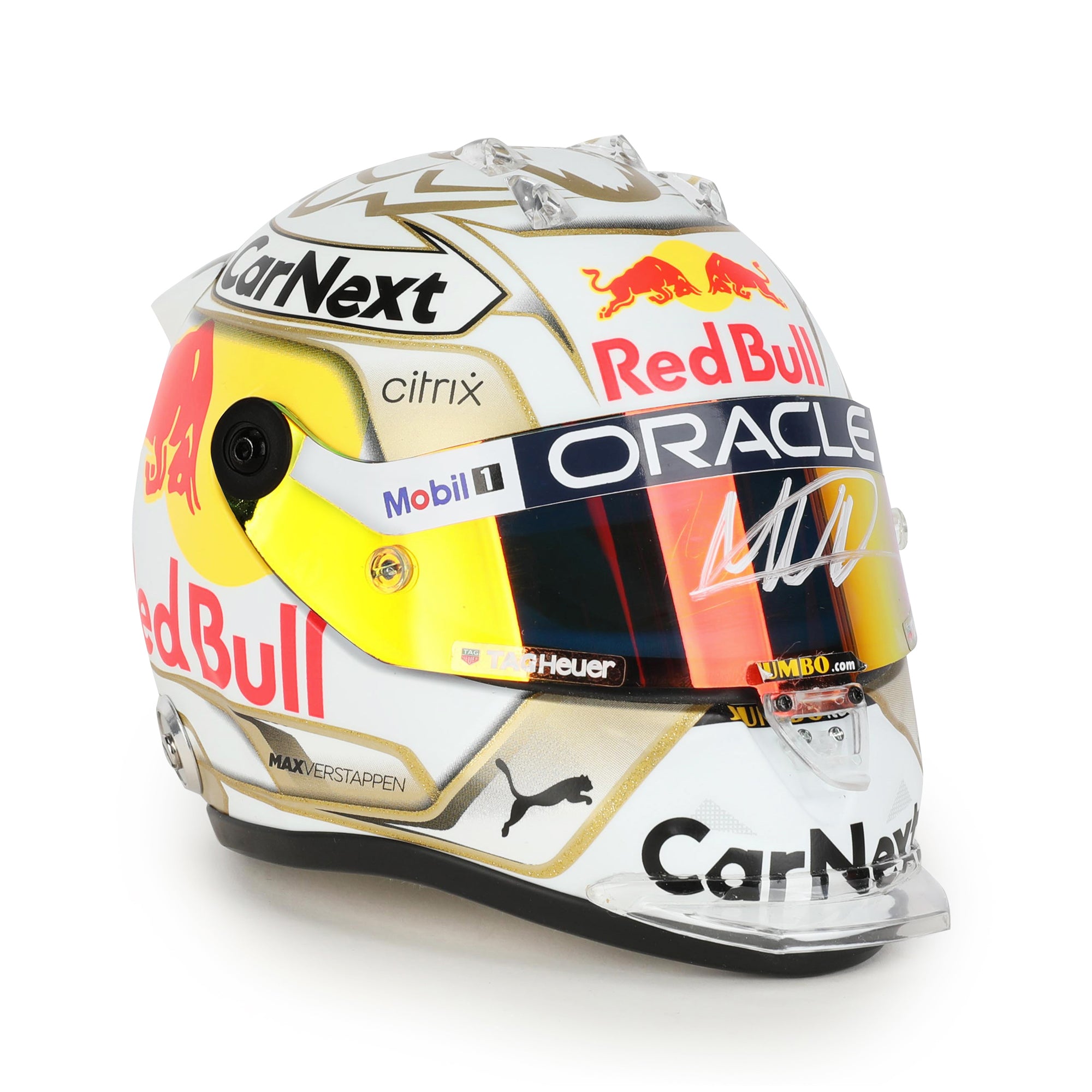 Max Verstappen Signed 2022 Red Bull 1:2 Scale Helmet