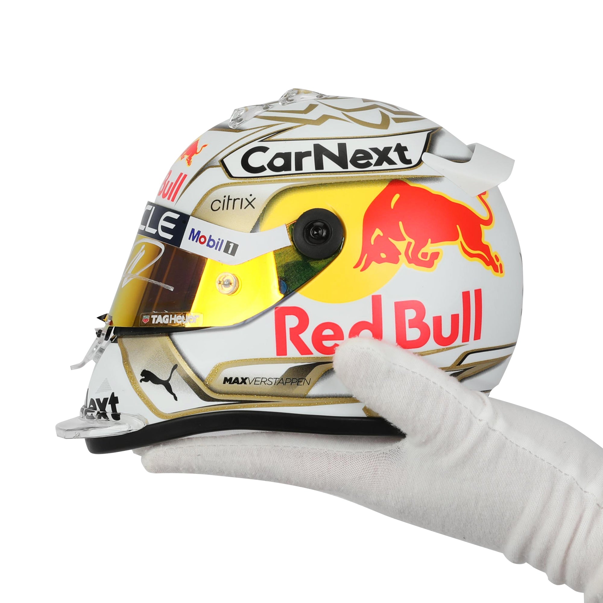 Max Verstappen Signed 2022 Red Bull 1:2 Scale Helmet