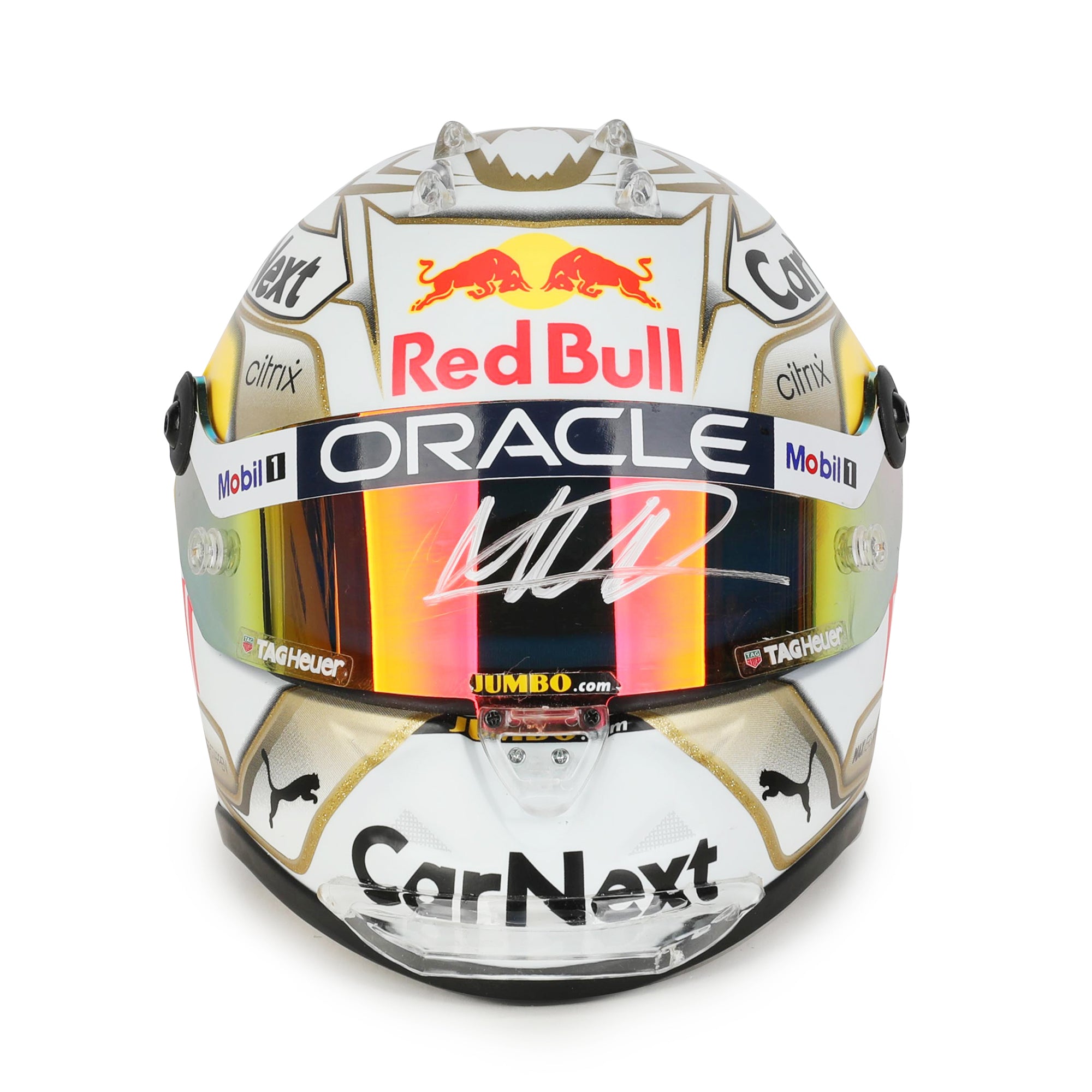 Max Verstappen Signed 2022 Red Bull 1:2 Scale Helmet