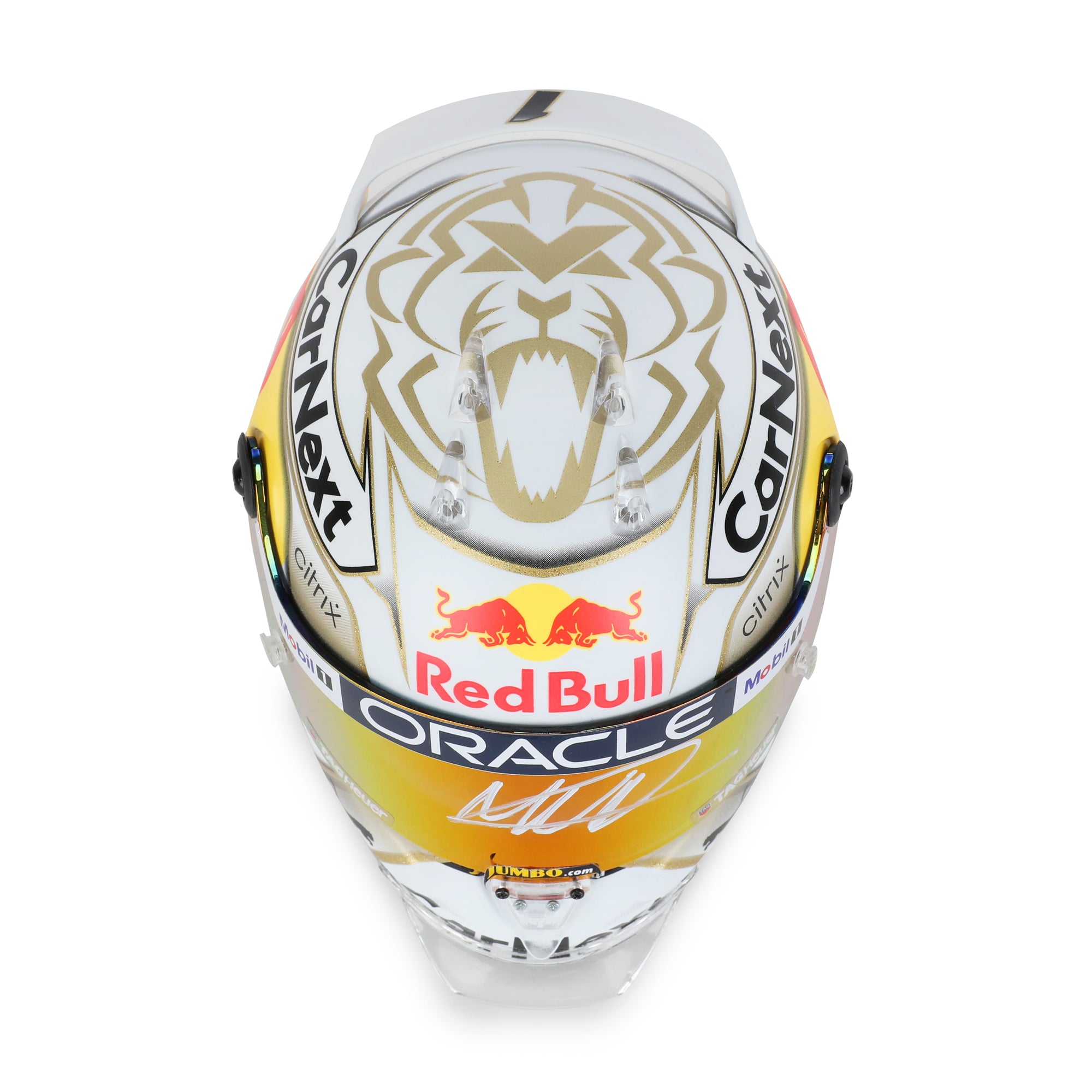 Max Verstappen Signed 2022 Red Bull 1:2 Scale Helmet