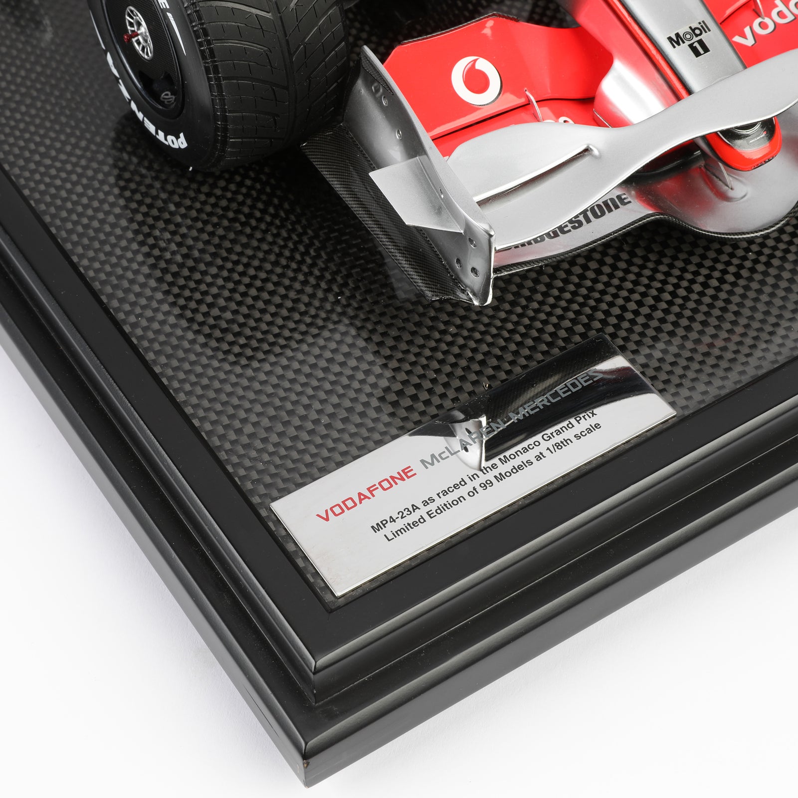 Season Launch LOT 014 – Lewis Hamilton 2008 McLaren MP4-23A 1:8 Scale Model Car - Monaco GP Amalgam