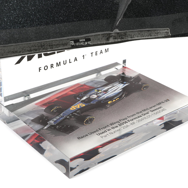 McLaren 2014 Left Front Wing Flap on Display Stand