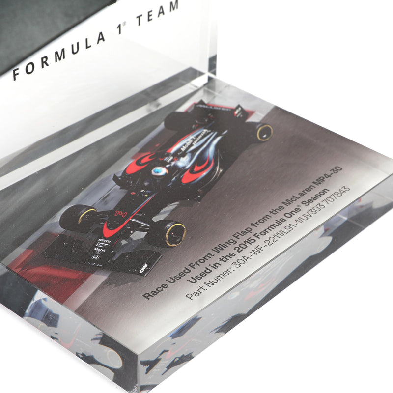 McLaren 2015 Left Front Wing Flap on Display Stand