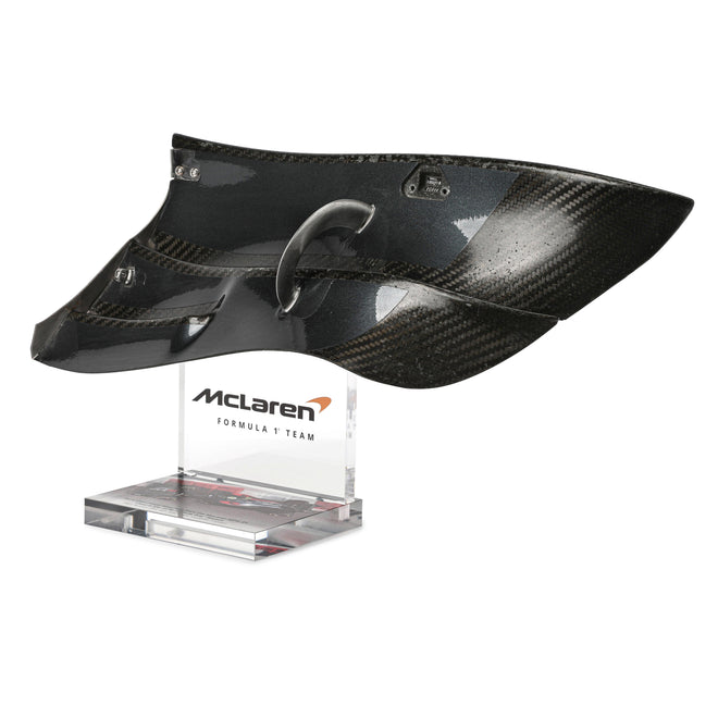 Auction LOT 013 - McLaren 2016 Left Front Wing Flap on Display Stand