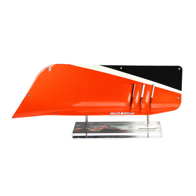 McLaren Formula 1 Team MCL-32 LH shoulder louvre 2017 mounted display stand motorsport memorabilia