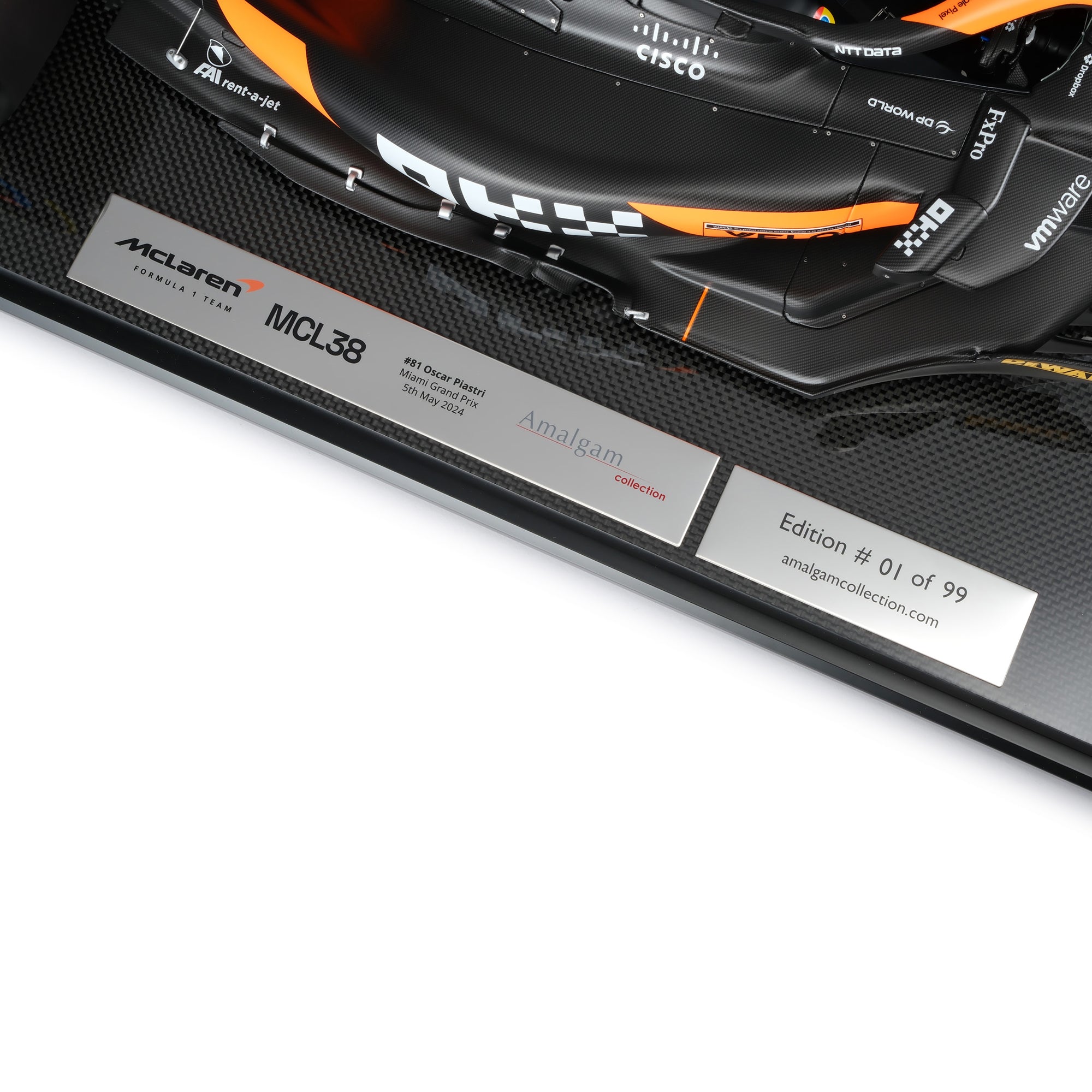 Limited Edition Oscar Piastri 2024 McLaren MCL38 1:8 Scale Model – Miami GP