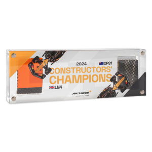 2024 Constructors Champions McLaren F1 Team Dual Bodywork in Acrylic Formula 1 collectible displayed in premium motorsport display