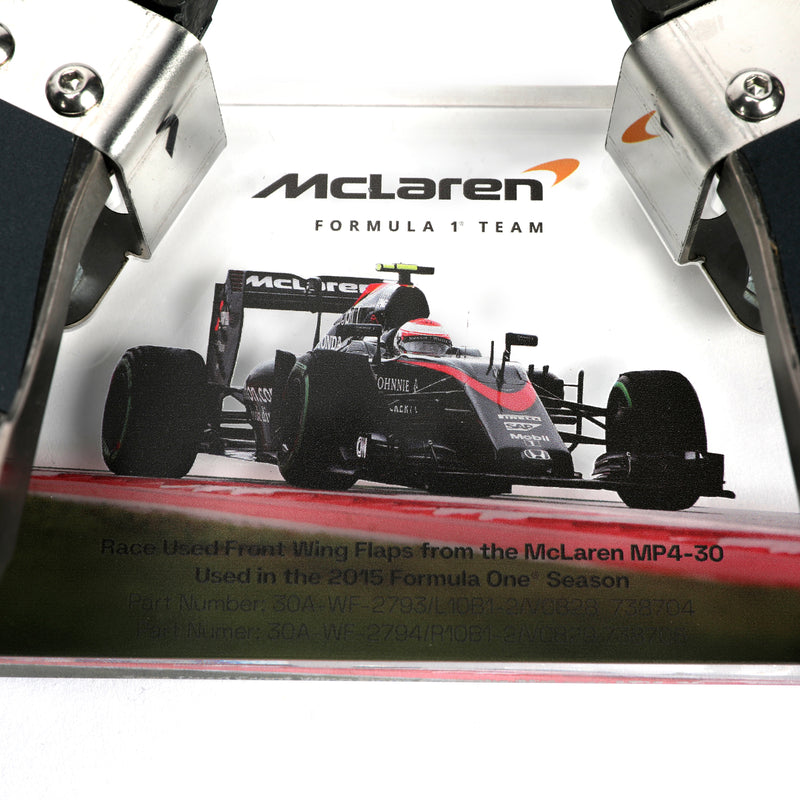 McLaren Formula 1 Team double front wing flap 2015 authentic racing bodywork memorabilia display