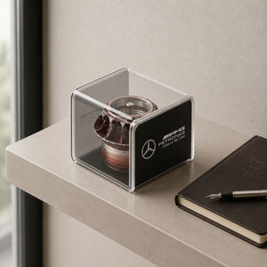Mercedes-AMG Petronas 2013 Grand Prix Used Red Wheel Nut in Display Case