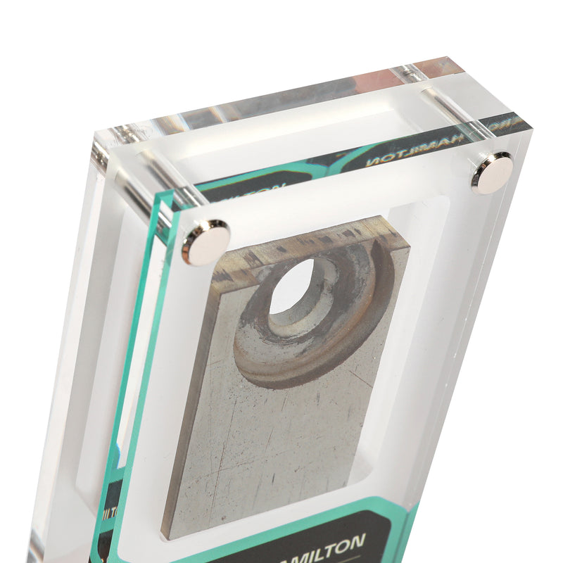 Lewis Hamilton & Nico Rosberg 2014 Mercedes F1® Skid Plank Piece in Acrylic
