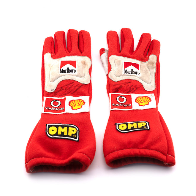 Miami Auction LOT 007- Michael Schumacher 2005 Ferrari Gloves - Used Signed