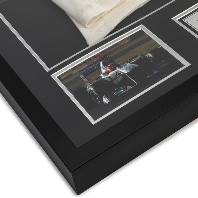 Miami Auction LOT 023 - Michael Schumacher 2010 Mercedes Nomex - Framed
