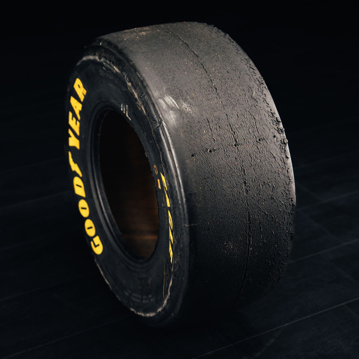 The Austin Auction LOT 044 - Michael Schumacher 1990s Goodyear Eagle F1 Slick Front Tyre - Signed