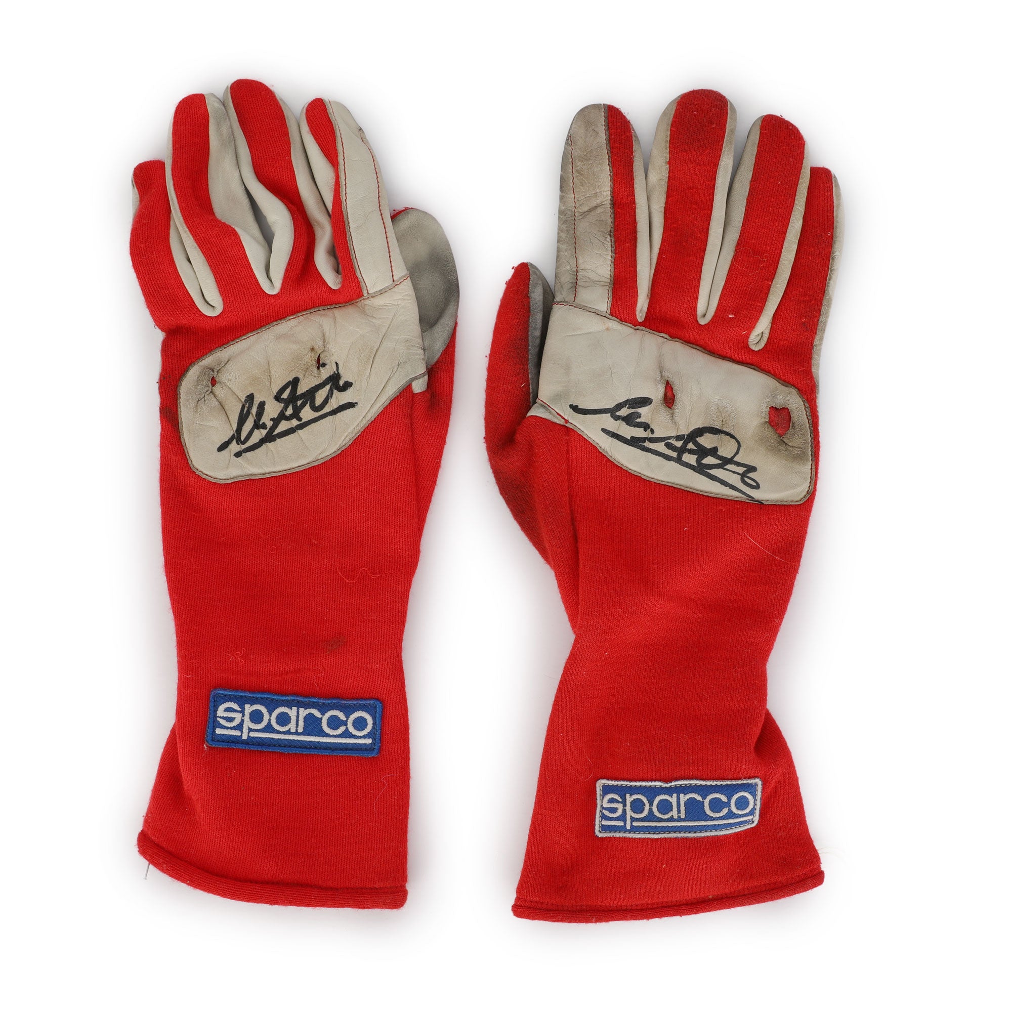 Michele Alboreto 1987 Signed Scuderia Ferrari Grand Prix Used Gloves