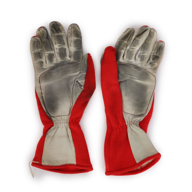 LOT 710 - Michele Alboreto 1987 Signed Scuderia Ferrari Grand Prix Used Gloves